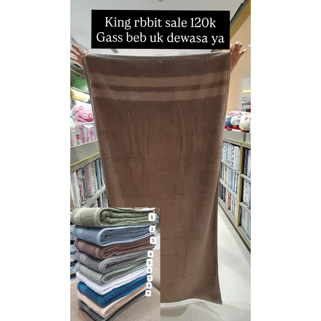 Handuk King Rabbit uk 70x140cm Sale