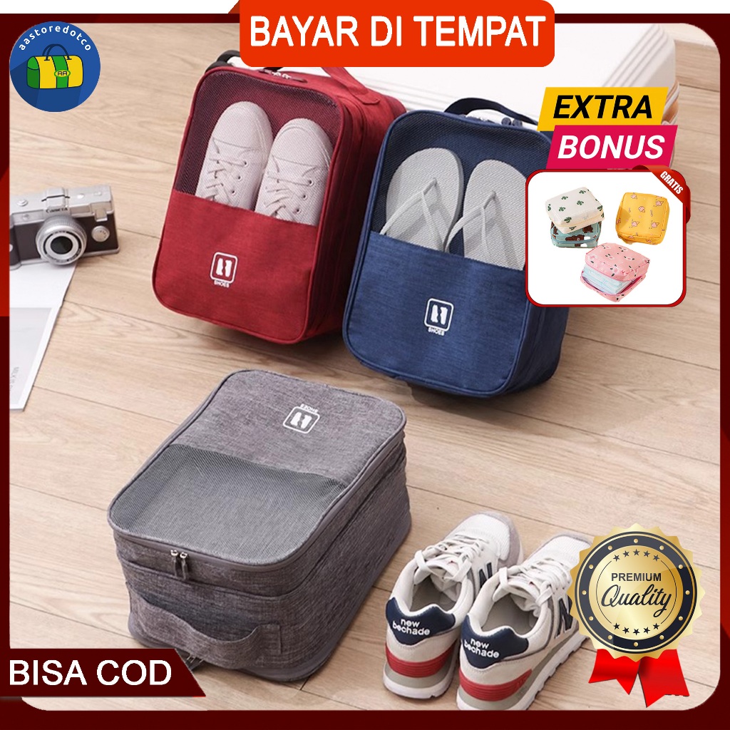 Tas Travel Wanita Pria Tas Sepatu Kotak Asli Import Monopoly Shoes Pouch Travel Bag Organizer Tas Se
