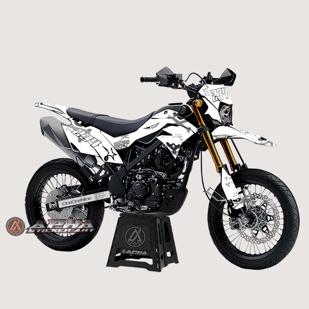 DECAL STICKER MOTOR KAWASAKI KLX D-TRACKER BF DESAIN 87
