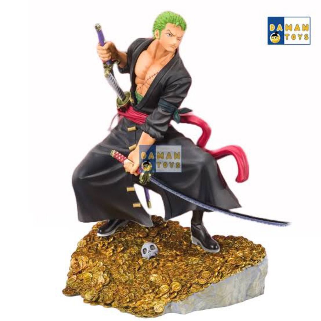 Action Figure  Zoro One Piece Coin Treasure Koleksi Patung Pajangan Figuarts Zero