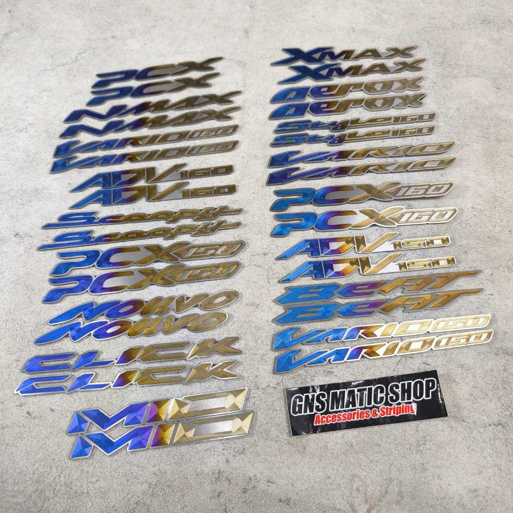 LOGO EMBLEM BODY TITAN ORIGINAL VIET VARIO CLICK PCX NMAX AEROX DLL / EMBLEM BODI TITAN