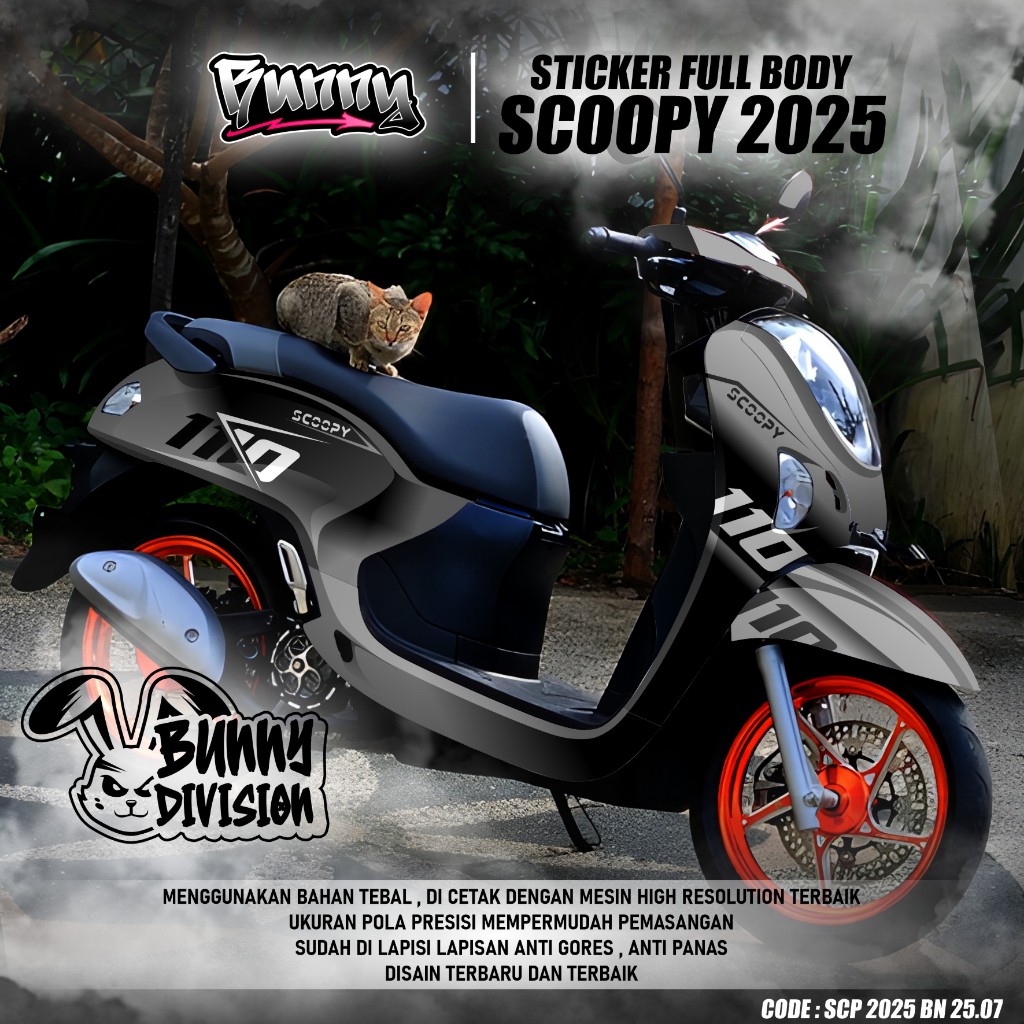 (COD) TERBARU Decal Sticker Motor Honda Scoopy Tahun 2025 Full body - Stiker Skotlet Modifikasi Vari