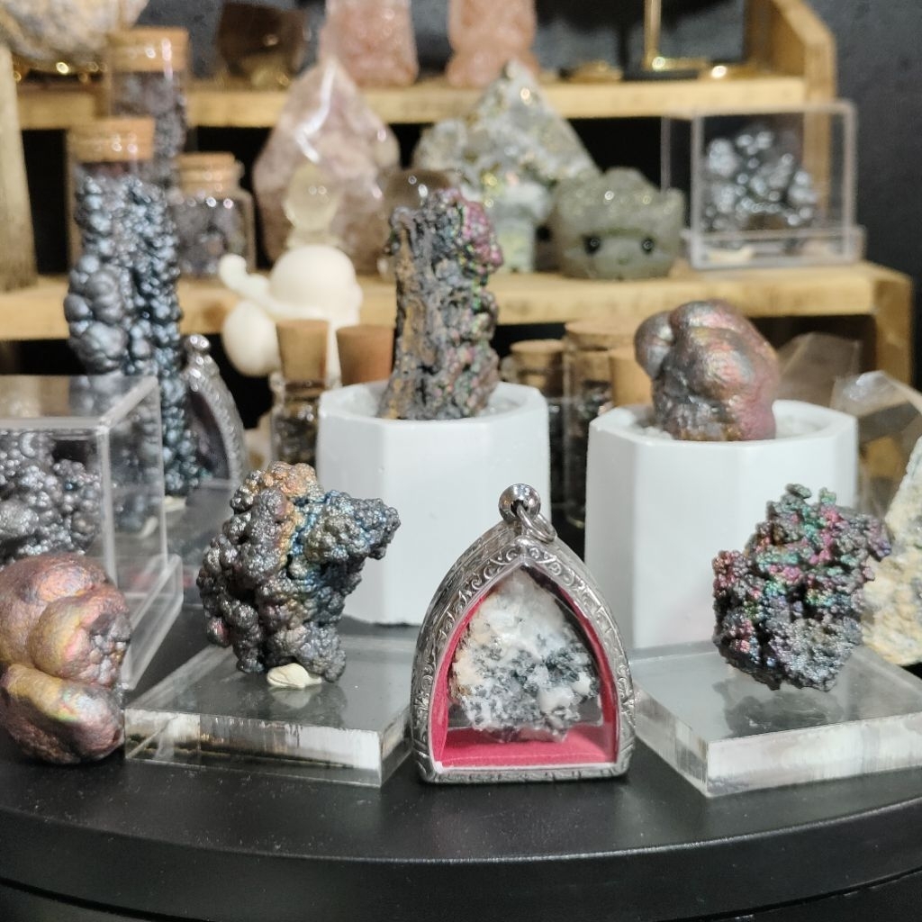 KHUSUS CO LIVE Rainbow Stone Goethite Kristal Healing Collection