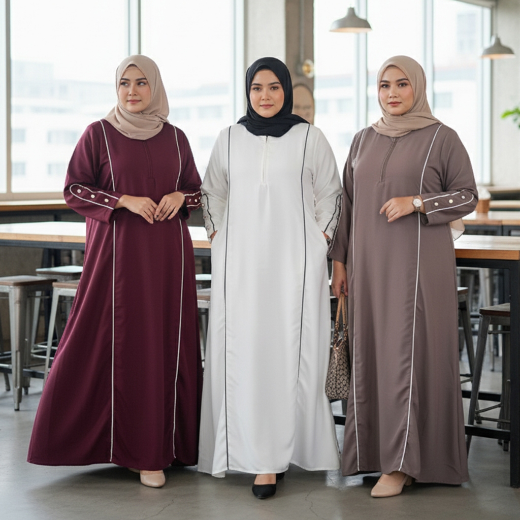 Jumi - Gamis Jumbo Anti UV Sultan Mewah LD 110 120 130 140 Ralyn Dress