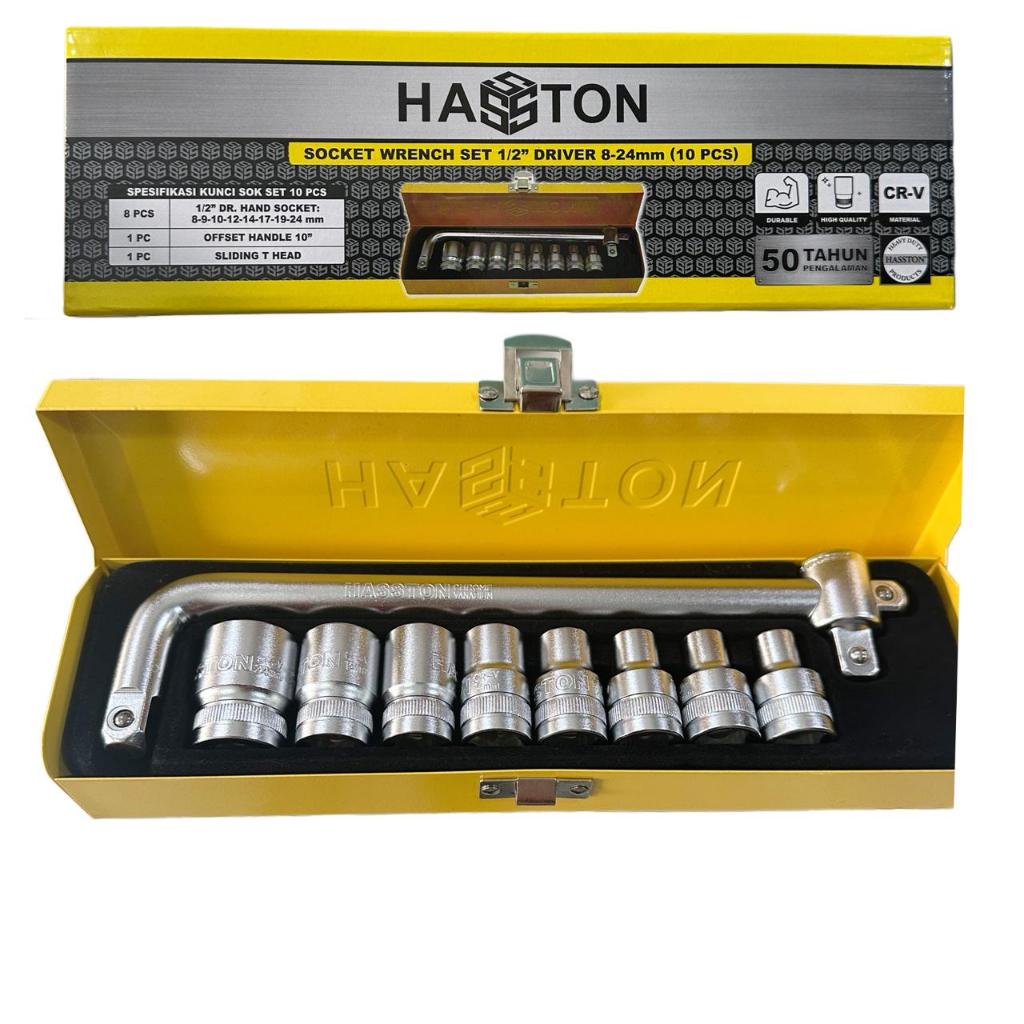 kunci sok set 10 pcs HASSTON PROHEX kunci shock socket sock set hasston