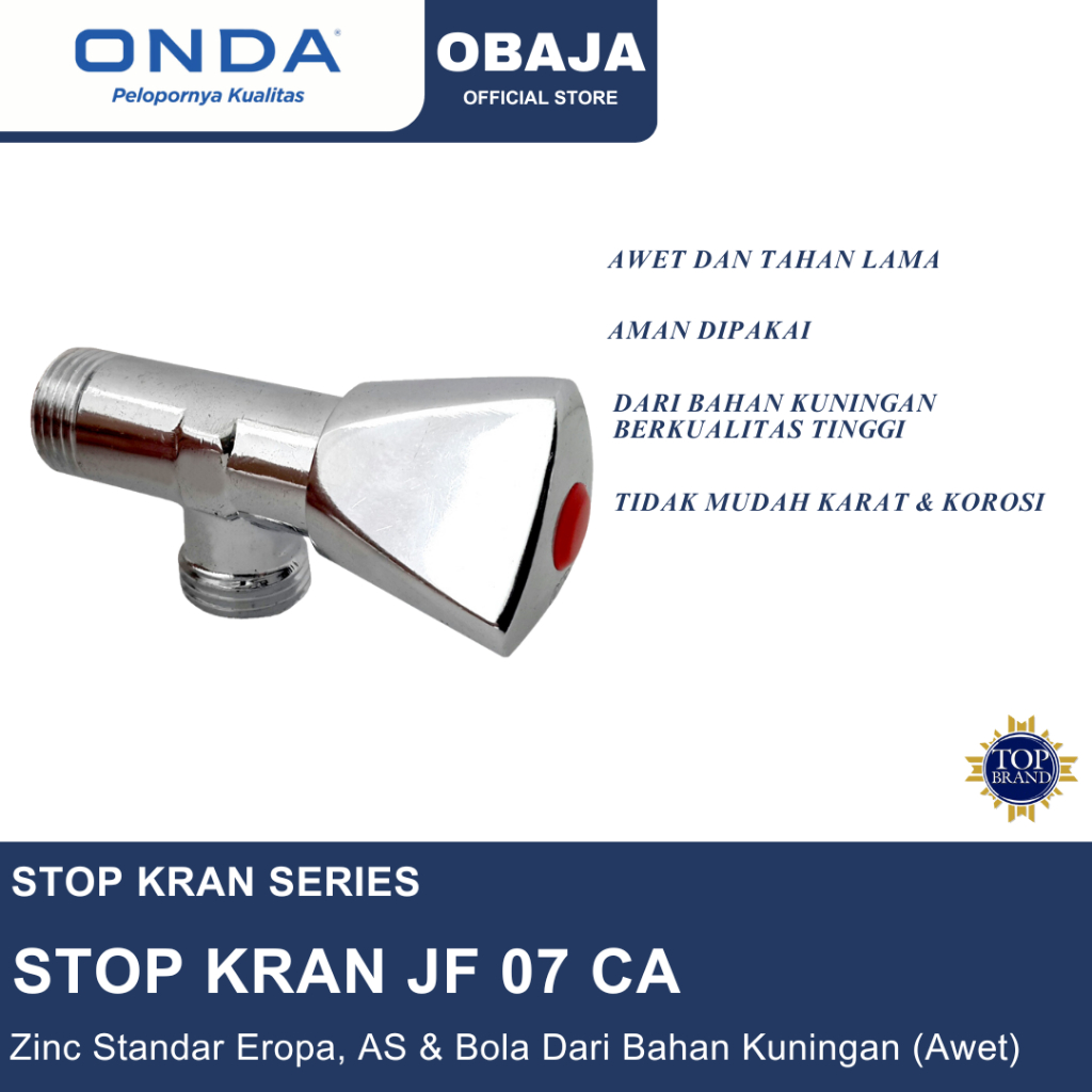 Onda Stop Kran JF 07 CA / Stop Kran Shower WC Closet JF 07 CA 1/2 Inch Onda