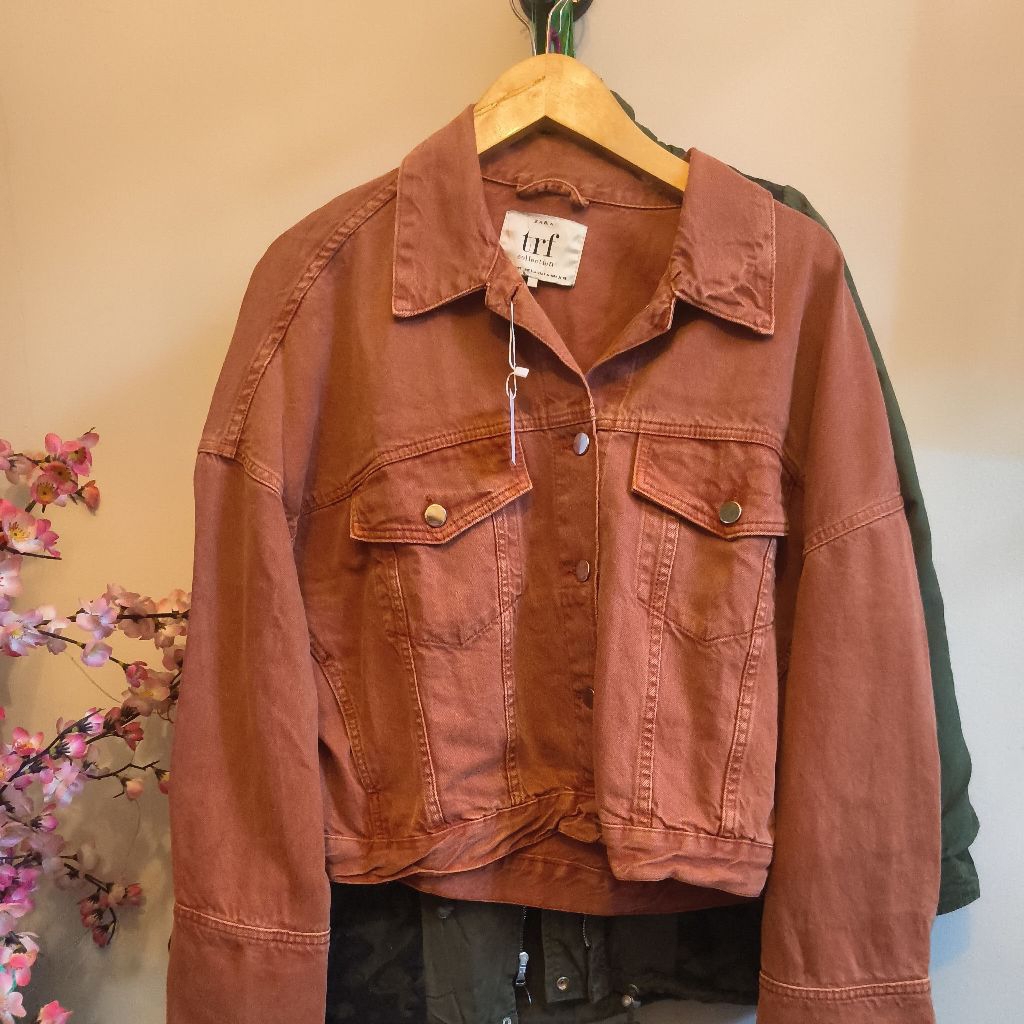 JAKET JEANS ZARA TERACOTA