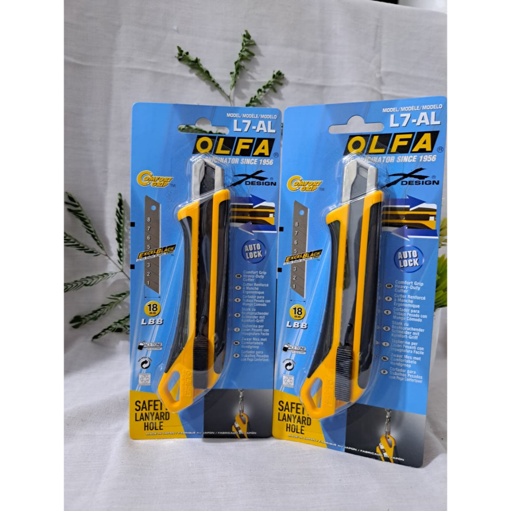 OLFA L-7-AL Pisau Cuter 18mm Snap-Off Blade Cutter 18 mm