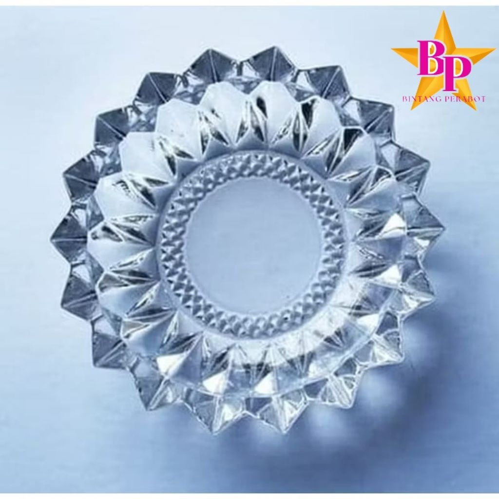 asbak kaca sk-1550 tebal kig / asbak bulat kedaung