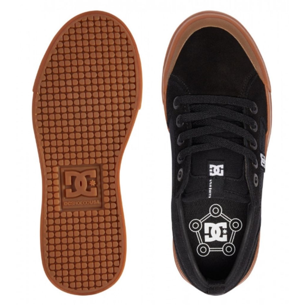 Original DC Suede Sepatu Sekolah Hitam Anak Laki - laki Perempuan size 35