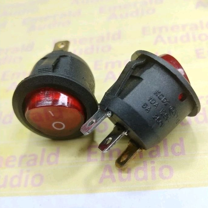 Switch On Off Saklar On Off nyala model Bulat kaki tebal 4 pin
