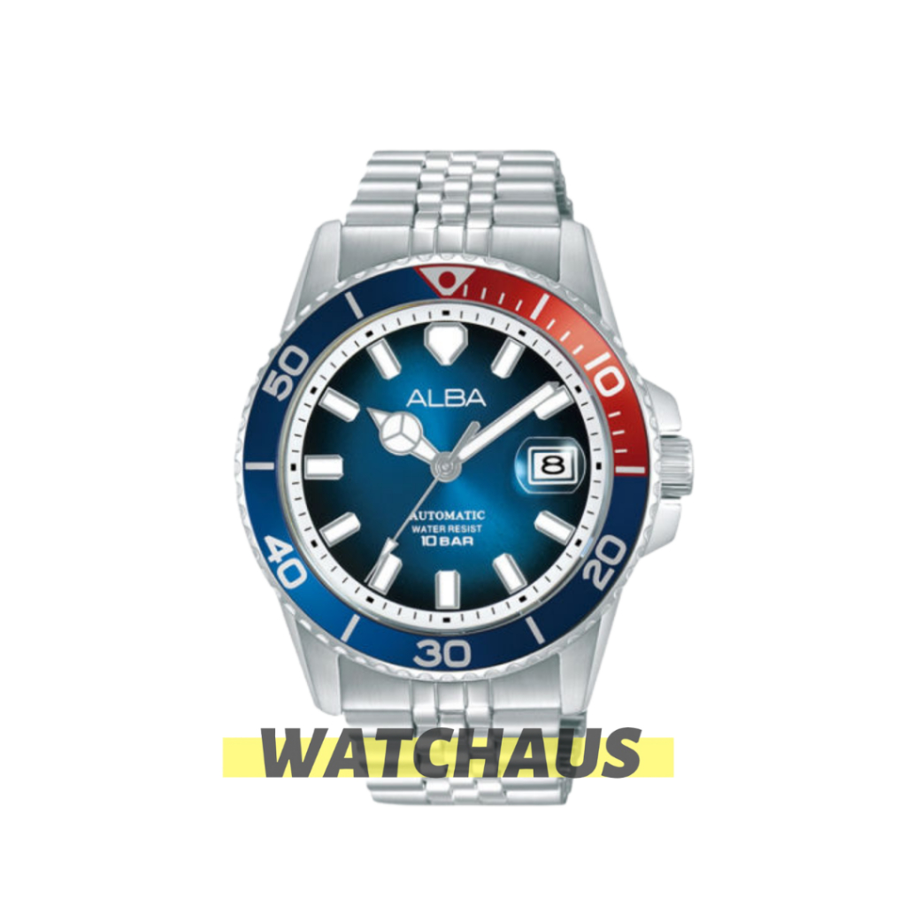 JAM TANGAN PRIA ALBA MECHANICAL AU4051X1 AU4051 AUTOMATIC STAINLESS STRAP