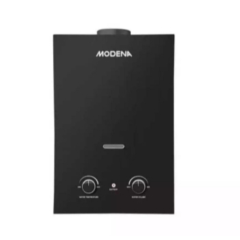Modena Water Heater Gas | Pemanas Air Gas Modena GI 0611 PCBK Black 6 Liter