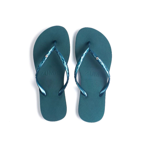 Sandal Zuma Classic Ladies Metalic 5 Teal Green Original