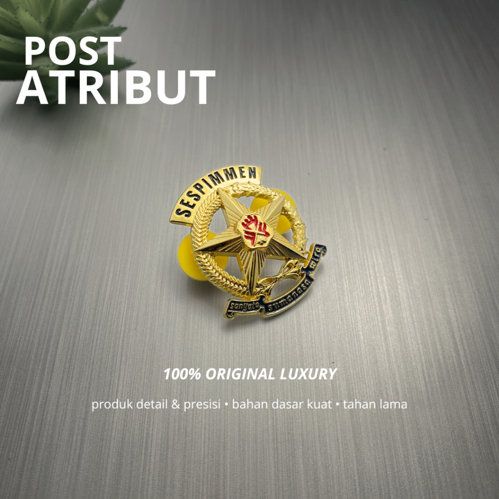 100% LUXURY Pin Sespimmen POLRI / Brevet Sespimmen POLRI Luxury / Pin Luxury / Brevet Luxury / Atrib