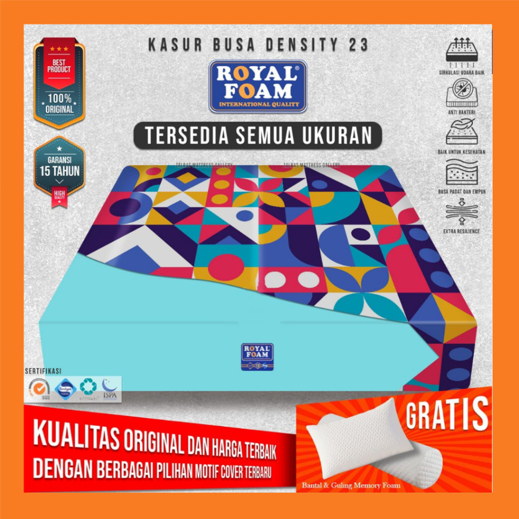 Kasur Busa Royal Foam Density 23 Garansi Resmi 15th