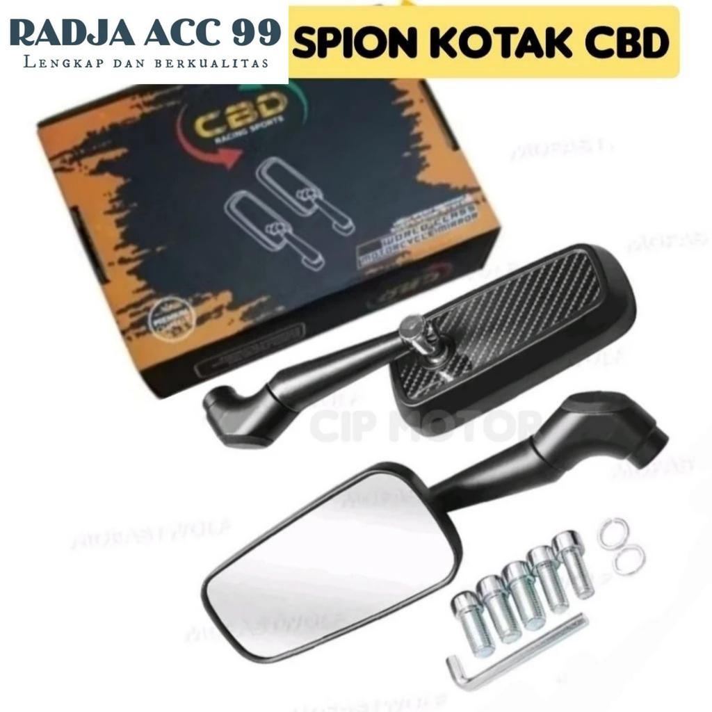 Spion Kotak CBD model H2C Hitam karbon Universal Honda PCX ADV Vario Scoopy Stylo Beat CB150R CBX