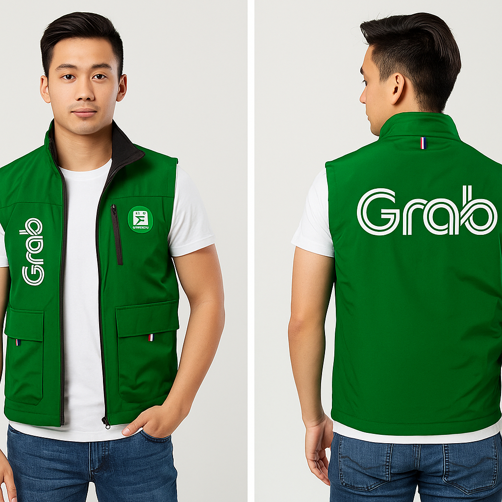 Rompi Grab Food | Jaket Grab Original | Rompi Vest Grab Ojol