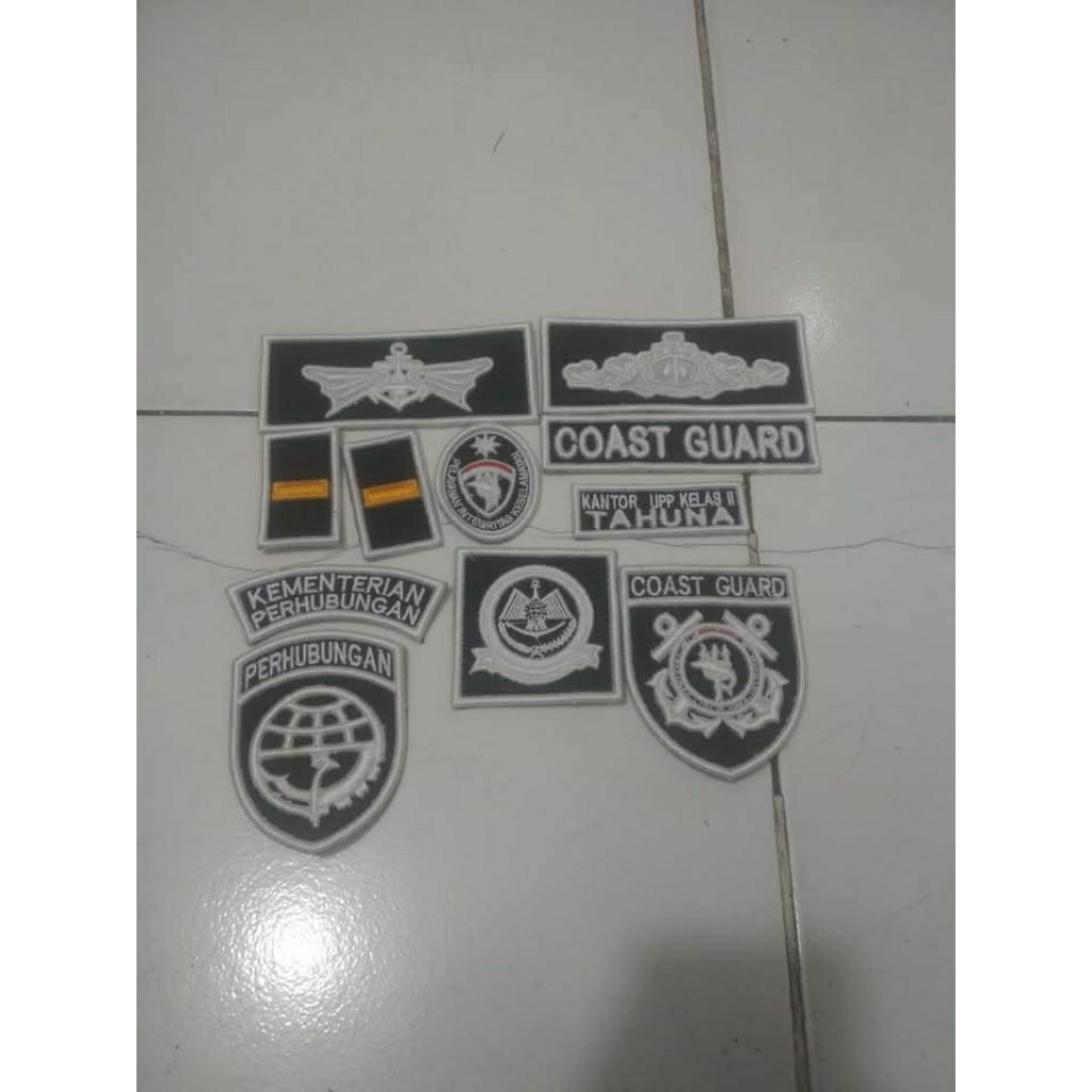 castom bordir kplp,coast guard,navigasi