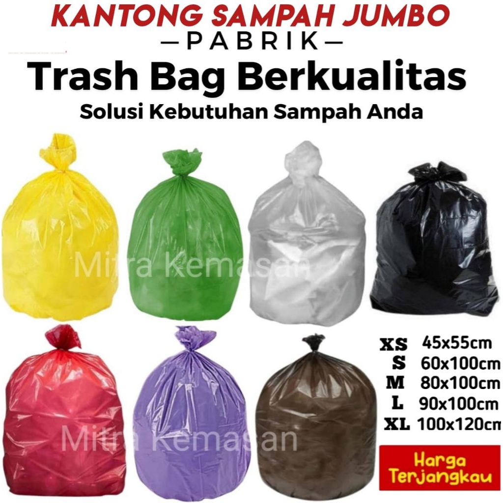 KRESEK KANTONG SAMPAH HD PUTIH BENING NATURAL | TRASH BAG PLASTIK PACKING BESAR JUMBO INNER PELAPIS 