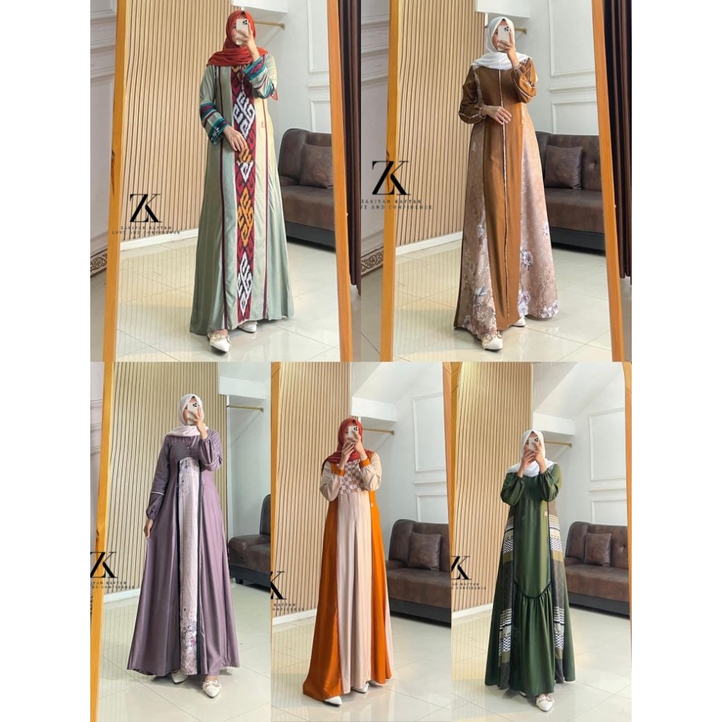 READYSTOK DRESS ZAKIYAH.KAFTAN//ZK//DRESS BY ZAKIYAH.KAFTAN//ZAKIYAH KAFTAN//