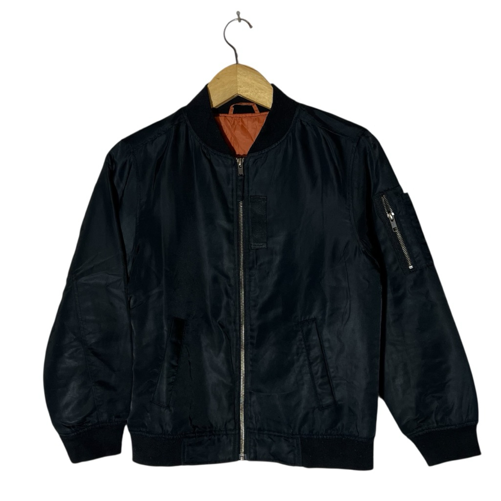 Uniqlo Bomber Jacket Ma-1 Black Authentic Original