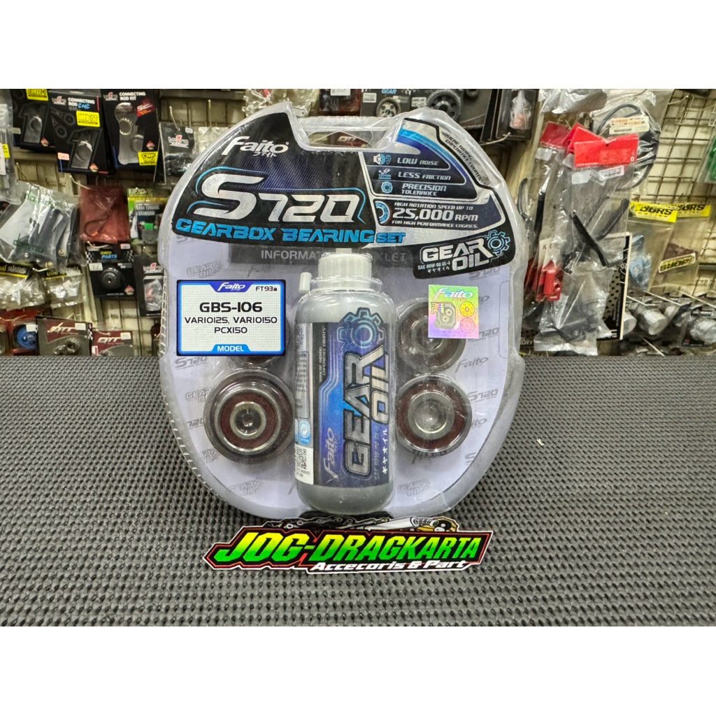 LAHER GEAR BOX BEARING CVT FAITO S720 VARIO 125 VARIO 150 PCX 150 ORIGINAL FAITO RACING