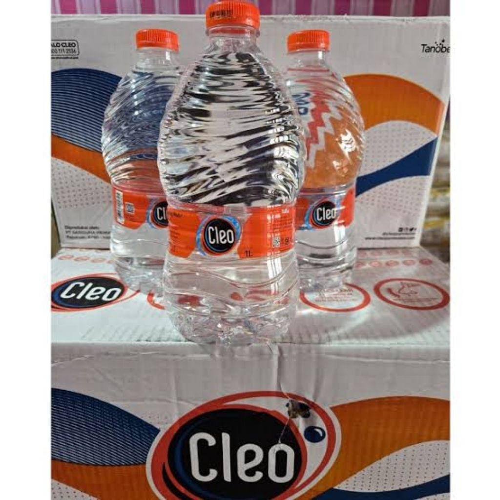 Cleo Air Putih Murni 1 Liter 1 dus isi 12 Botol