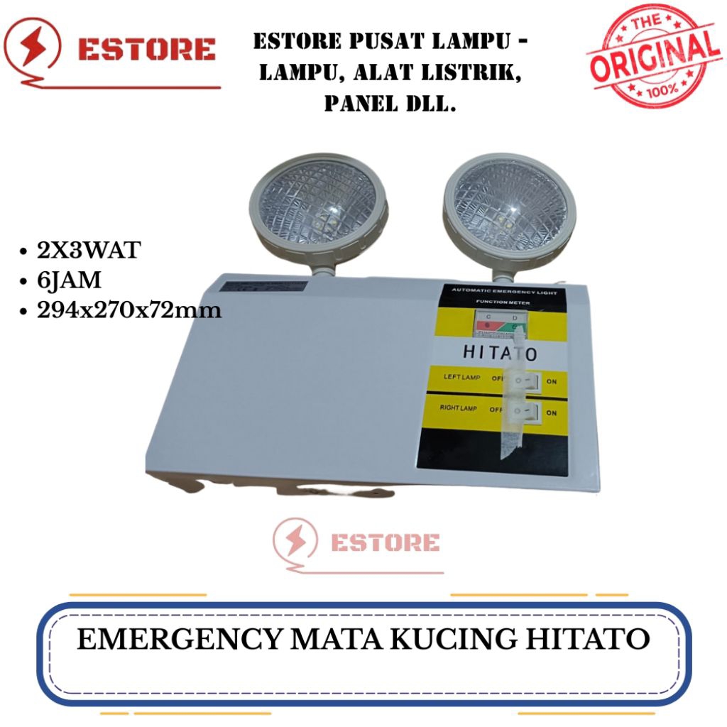 lampu emergency mata kucing hitato/lampu emergency adjustable hitato