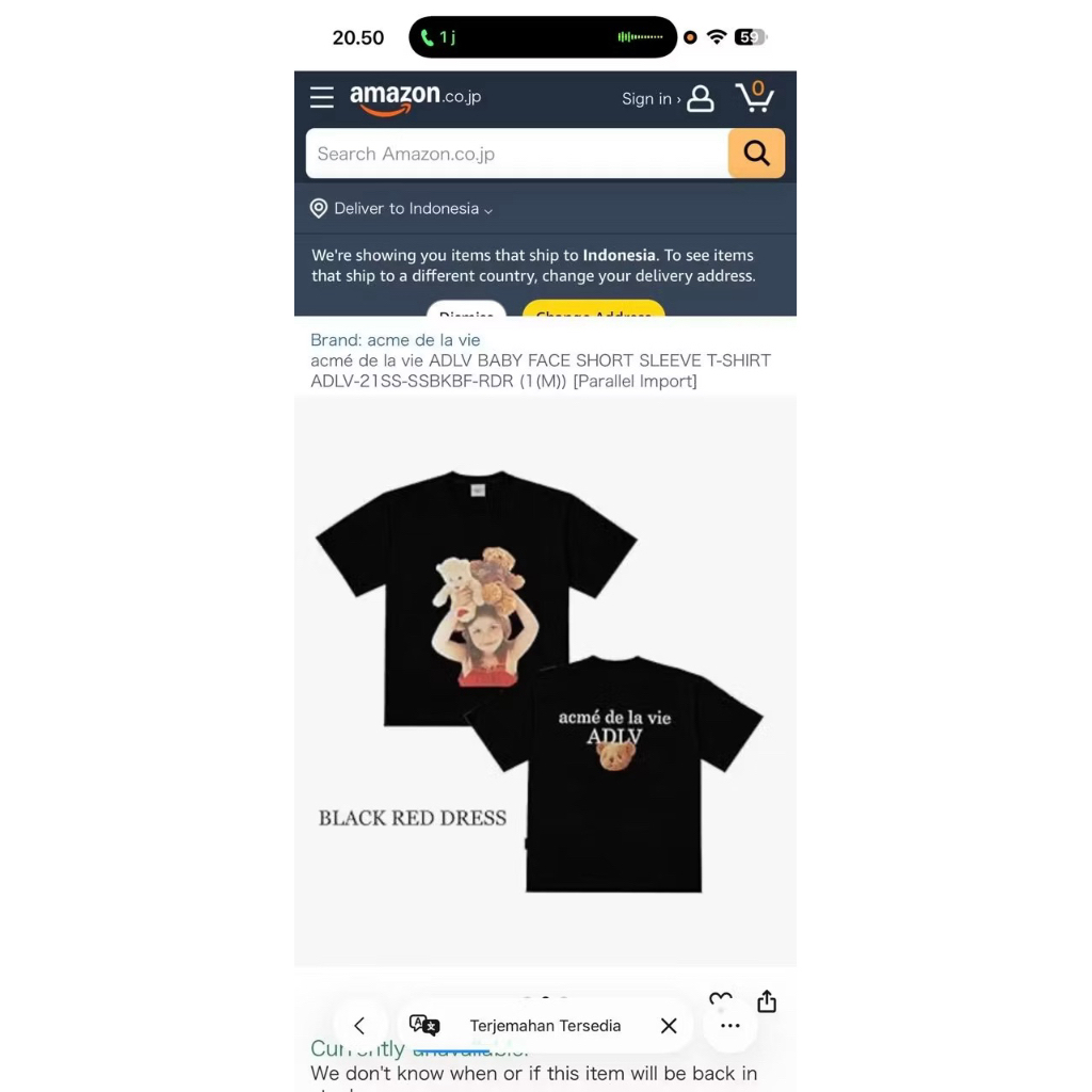 prlvd tshirt adlv acme de la vie black red dreas bear ori