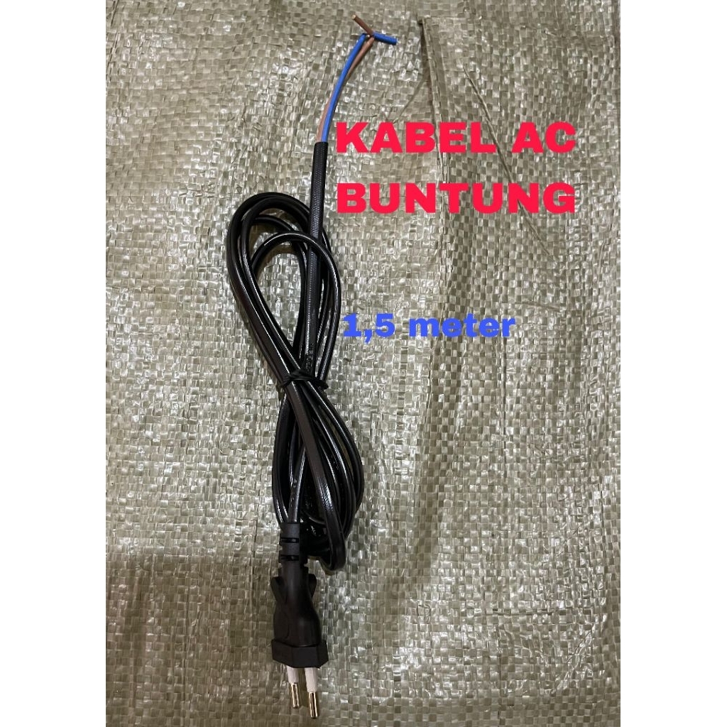 KABEL AC BUNTUNG 1.5M 0.75 CABLE AC BUNTUNG MURAH 2X0,75