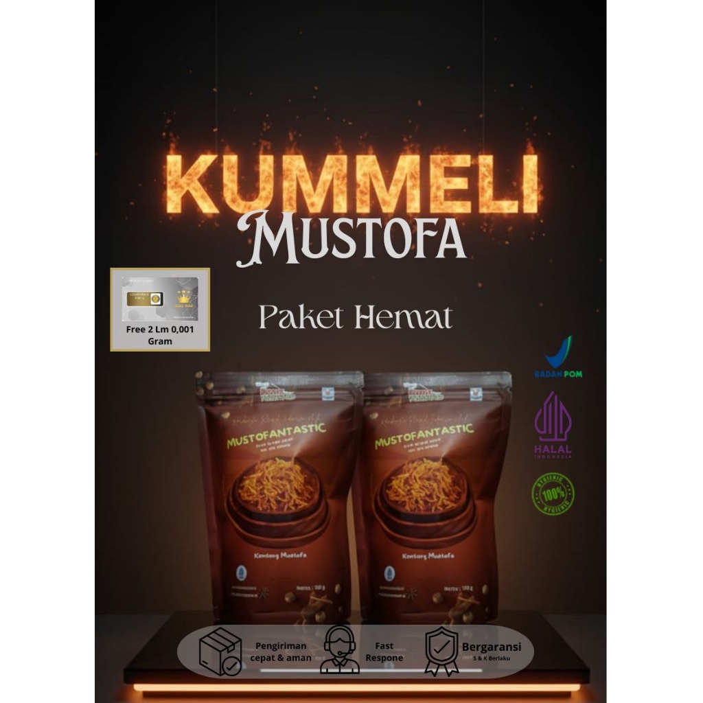 Kummeli Mustofa 100Gram 2 in 1 Gurih Free 2 Lm 0,001Gram