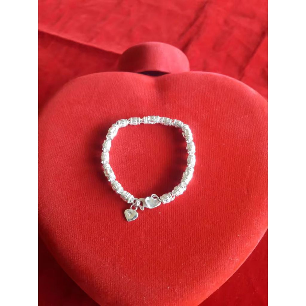 gelang perak bambu cantik fashion wanita elegan