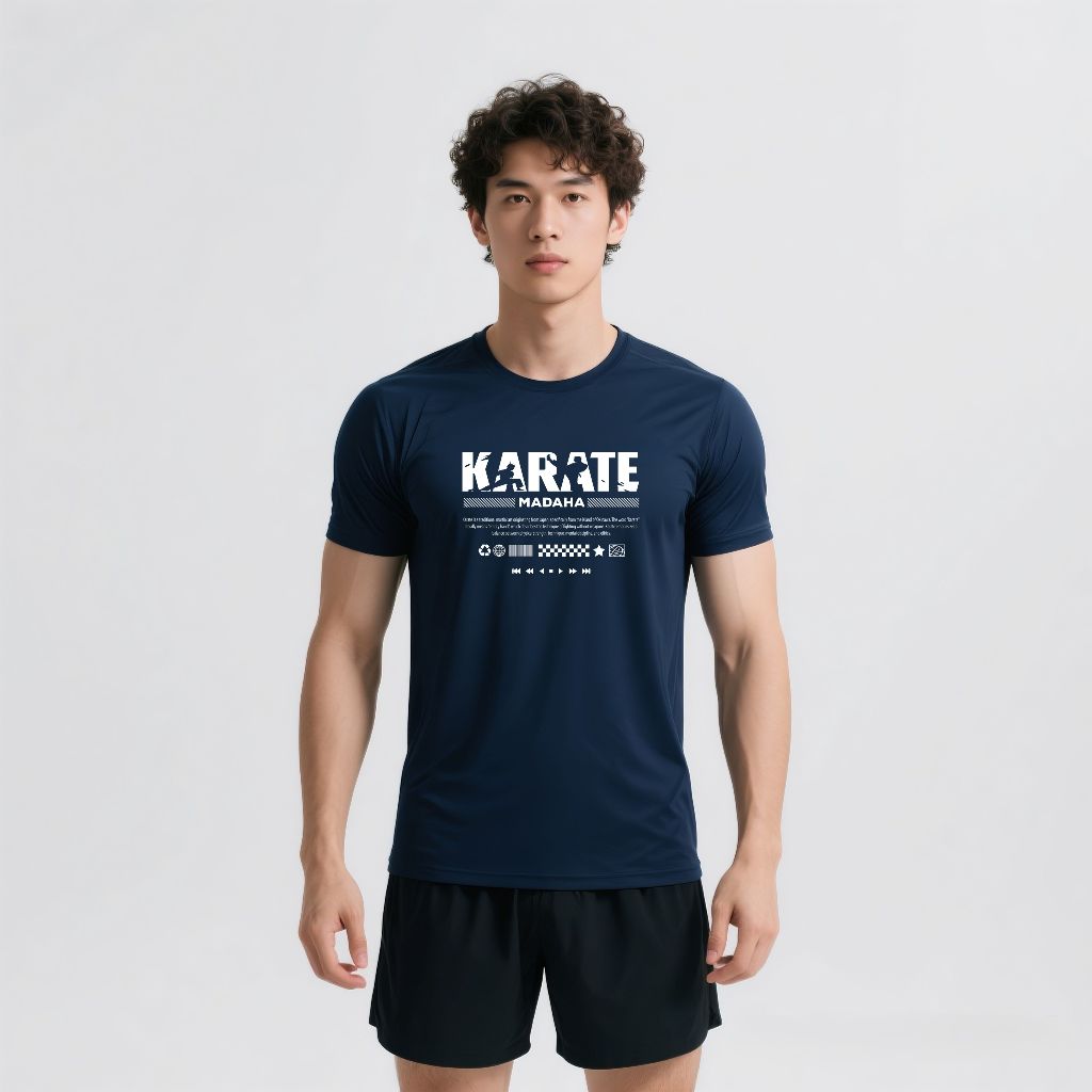 Madaha Kaos Baju Dry fit Jersey Olahraga Karate Nakamura