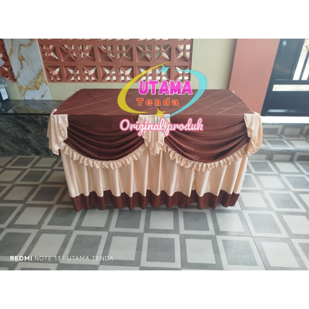 sarung meja prasmanan 120x70x75 cm non busa