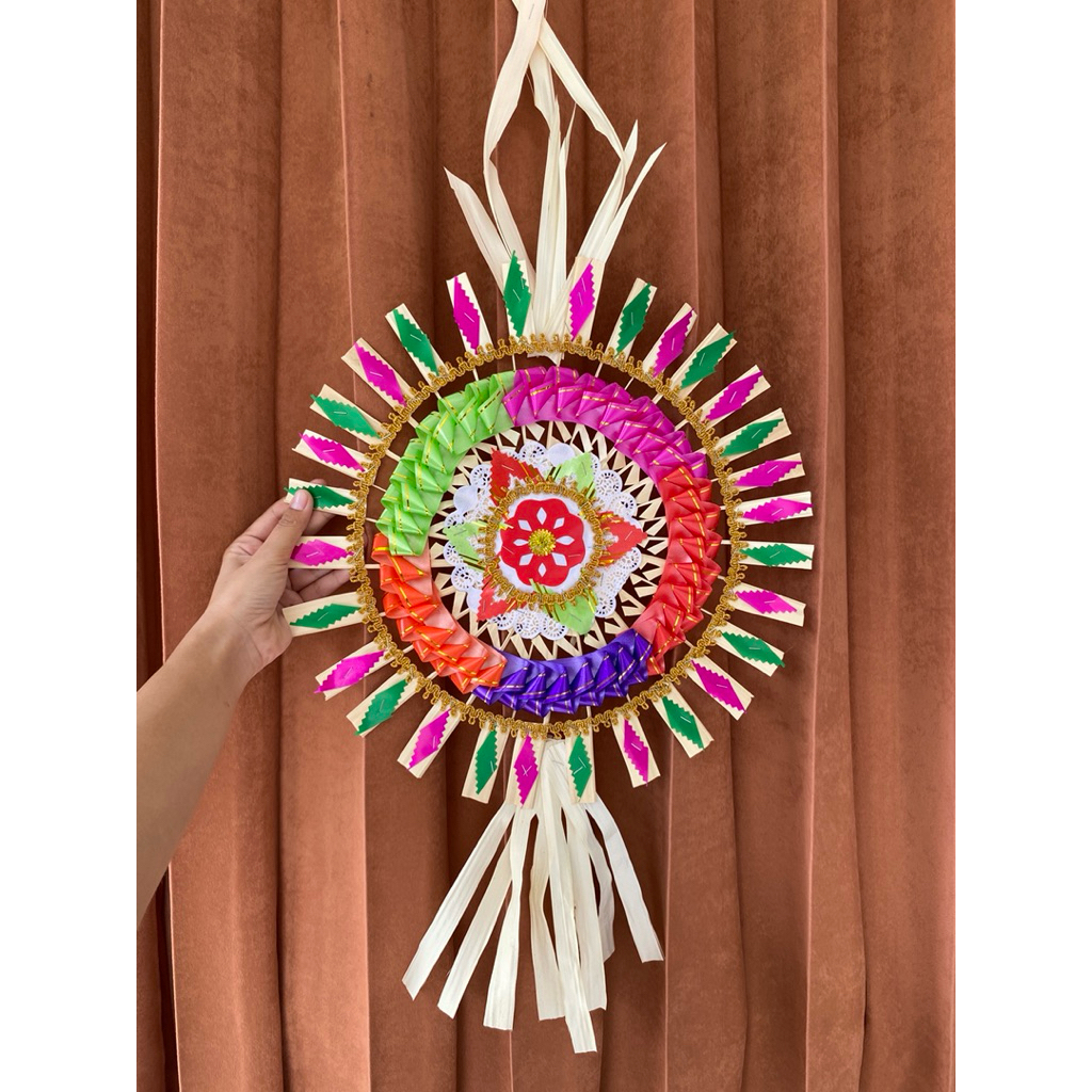 Tamiang Kuningan ukuran besar Tamyang Kuningan tamiang ibung jejaitan bali untuk hari raya kuningan