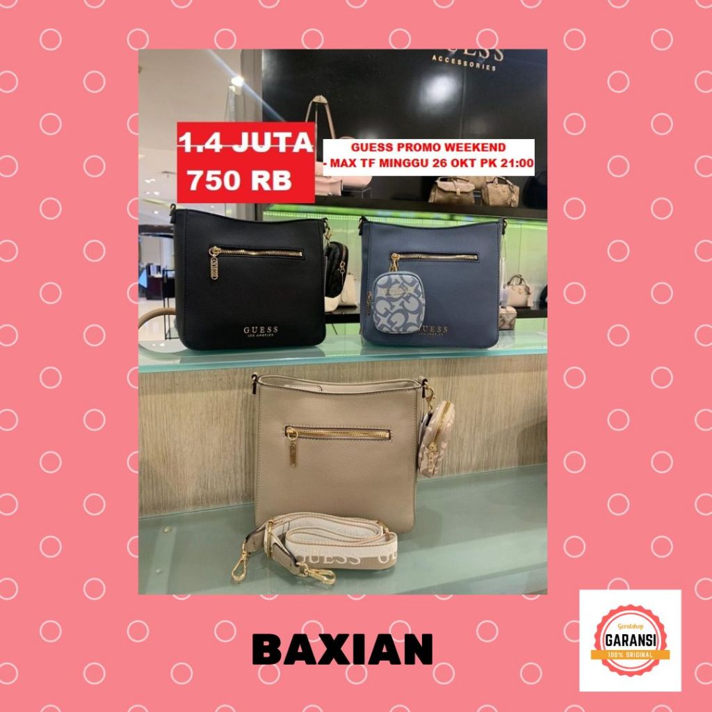 Tas Guess wanita sling bag ORIGINAL 100% sale BAXIAN