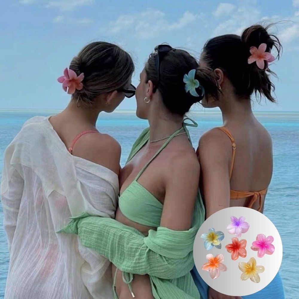 PC Klip Rambut Cantik Gaya Bunga Pinang Bali Aksesori Rambut Bunga Bali Perhiasan Rambut Wanita Klip