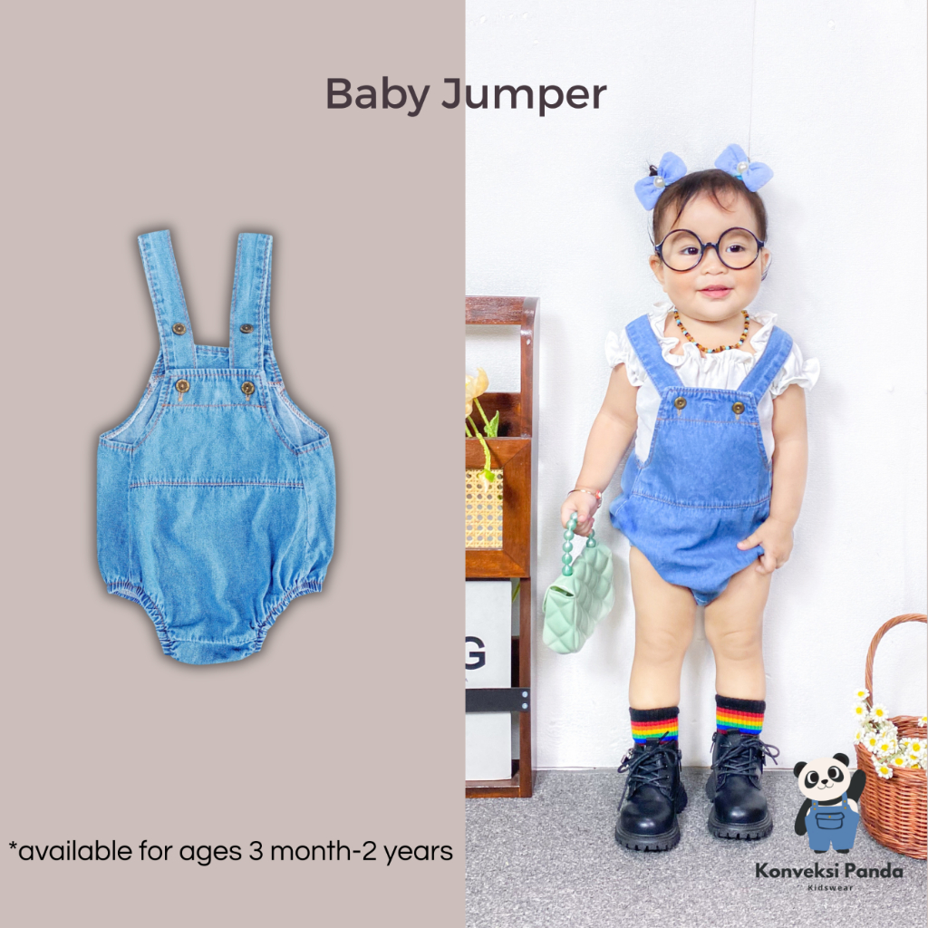 Jumper Baju Bayi Jeans Bodysuits Denim Jumpsuit Baby Newborn