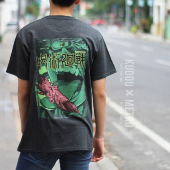 Tshirt Itadori Sukuna Finger Grey Anime Jujutsu Kaisen