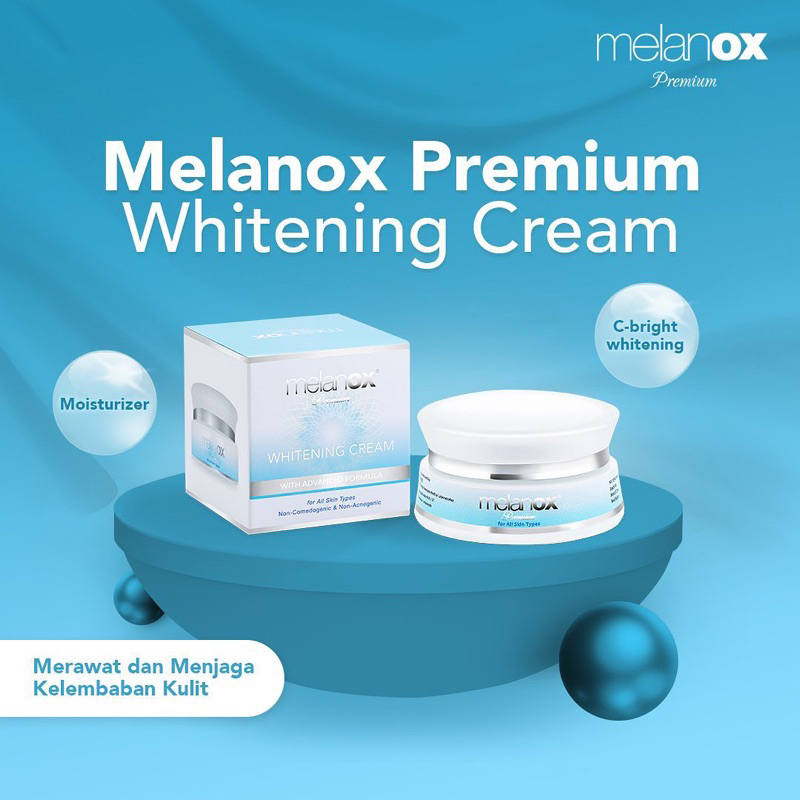 Melanox Premium Whitening Cream 14Gr | Krim Malam | KrimWajah | Krim Glowing | Mencerahkan