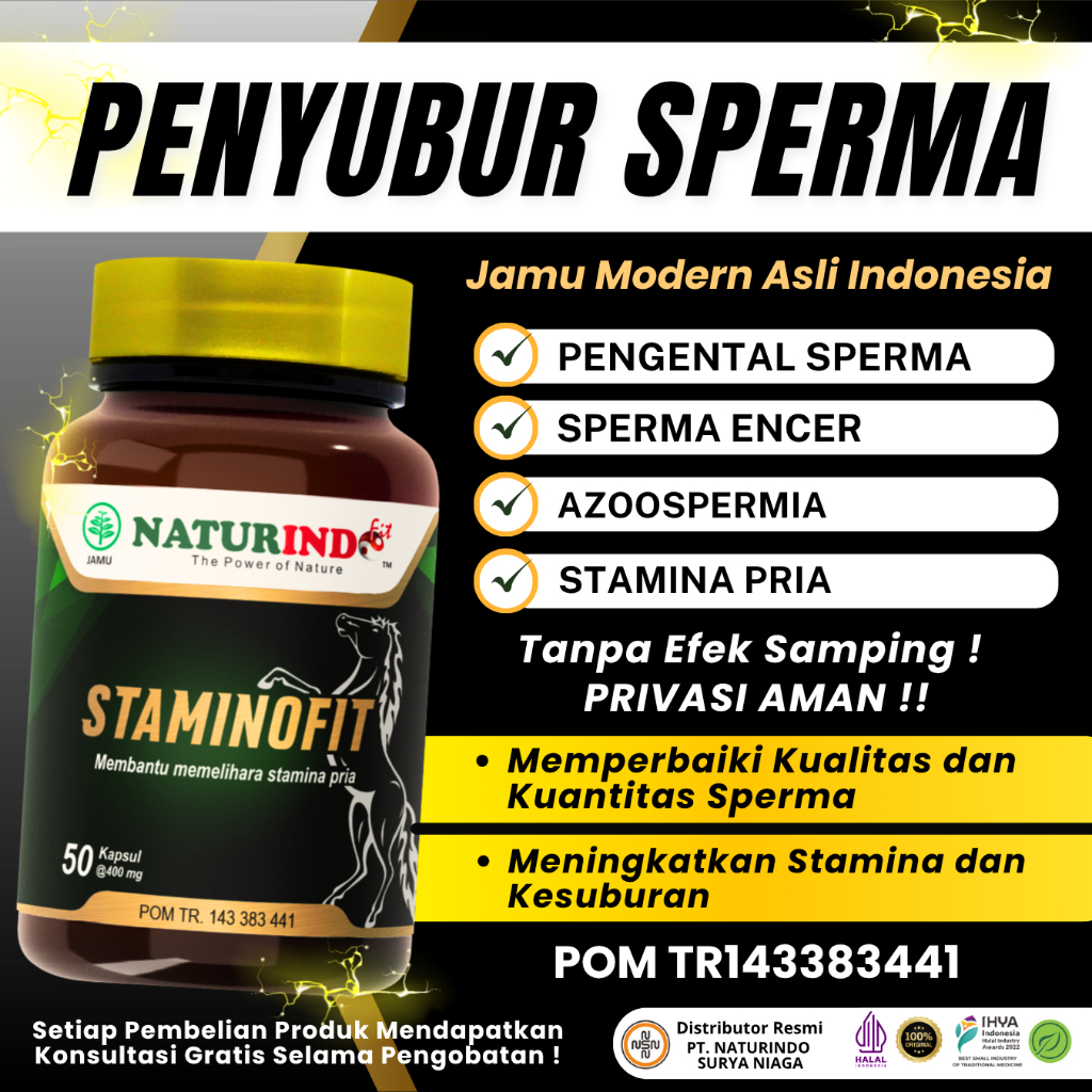 STAMINOFIT Naturindo - Obat Kuat Stamina Pria Tahan Lama Ejakulasi Dini Meningkatkan stamina Herbal 