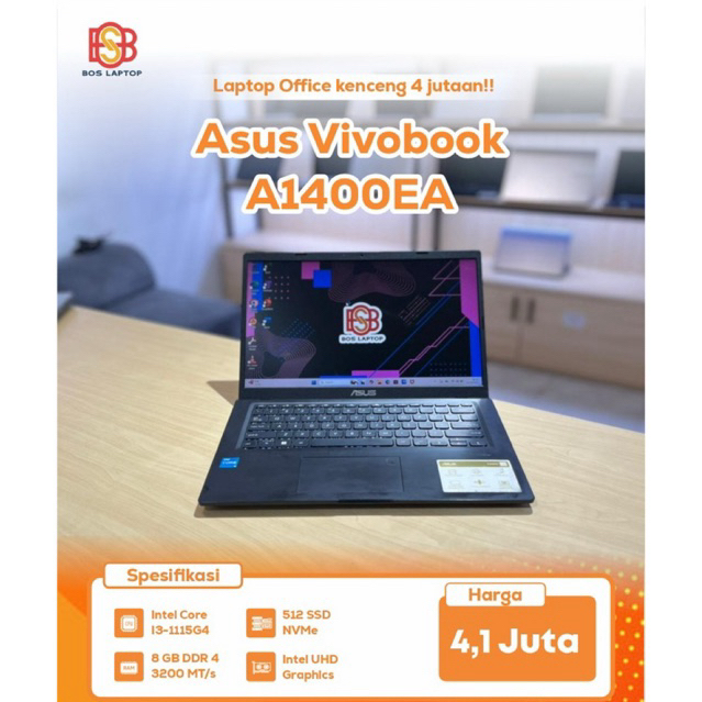 ASUS VIVOBOOK A1400EA Intel Core i3-1115G4