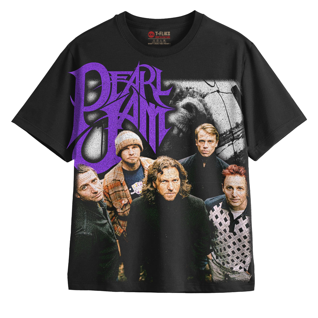 Original PEARL JAM KAOS BAND TSHIRT OVERSIZE UNISEX HITAM - TFLIKS Unisex Tee