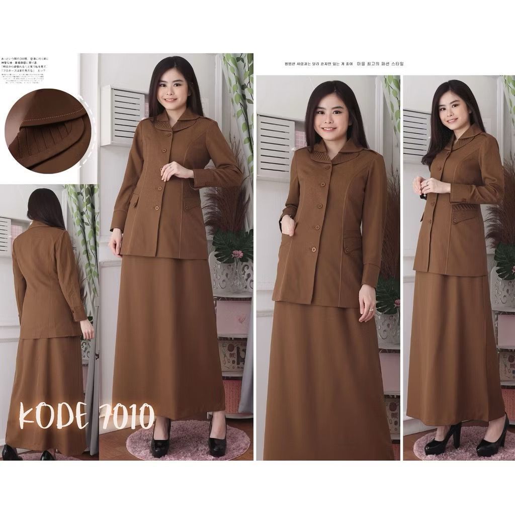 Jas blazer PNS Indonesia Seragam Wanita Lengan panjang dengan Rok panjang /pendek dan celana panjang