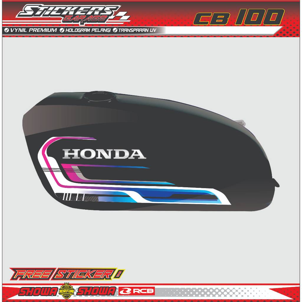 STRIPING VARIASI HONDA CB 100  / STICKER LIST VARIASI MOTOR CB 100