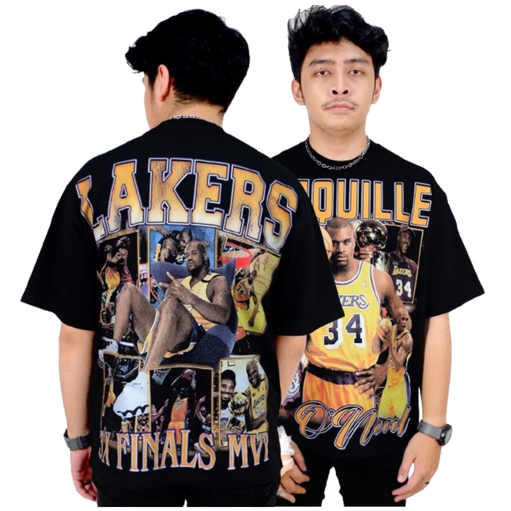 SHAQUILLE ONEIL La Lakers NBA Basketball T-shirt Bootleg Vintage Oversize