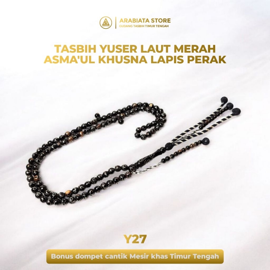 Tasbih Yuser Laut Merah Mesir Asmaul Husna Lapis Perak Asli