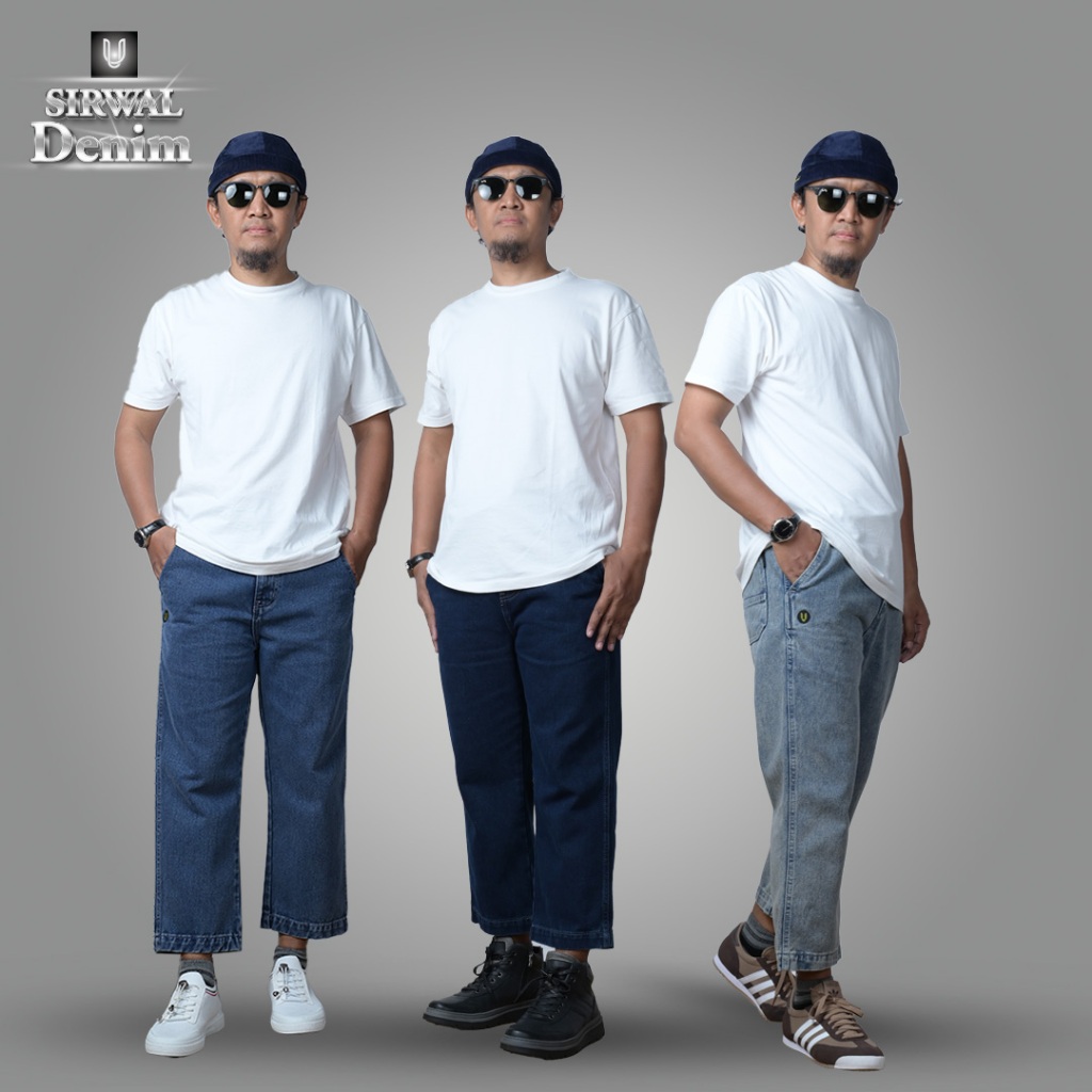 Uhud Basic - Ankle Pants Denim Celana Panjang Jeans Pria Dewasa Sirwal Laa Isbal