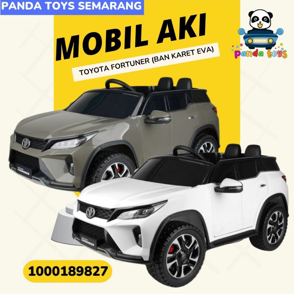 MOBIL AKI FORTUNER BAN KARET M-7588 B 12V PANDA TOYS SEMARANG MOBIL AKI ANAK SEMARANG